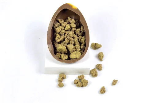 34% Milk Belgian Chocolate Easter Egg with Golden Honeycomb Nuggets